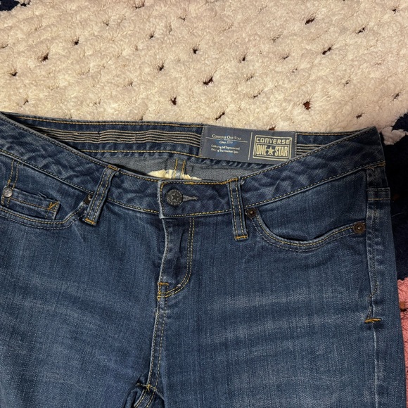 Converse Dark Blue Women's Low-Rise Bootcut Jeans - Picture 4 of 8